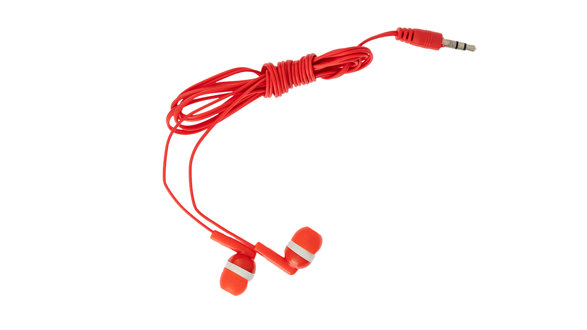 HP-38 oortjes rood vooraanzicht